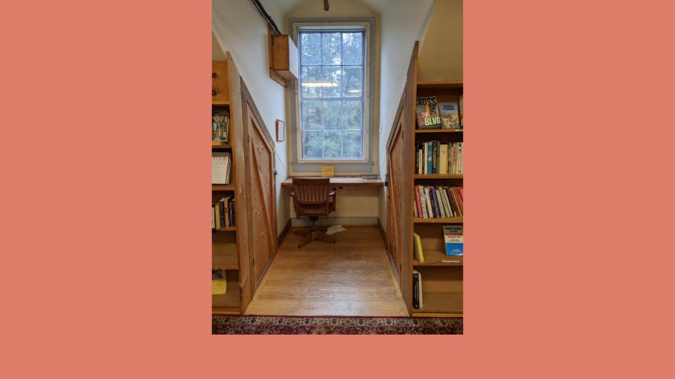 Image for The calm of a book nook, The Montague Bookmill, MA (Mental/Emotional)